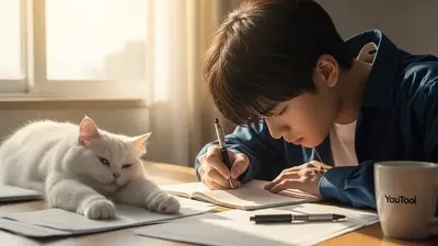 朝早くから勉強