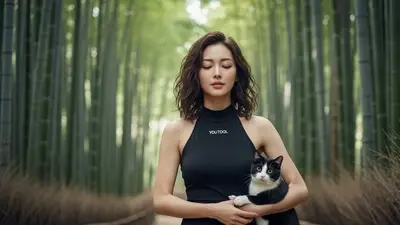 竹林のざわめきに静寂を感じるシト