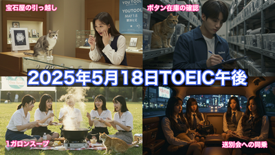 TOEIC2025年5月18日午後