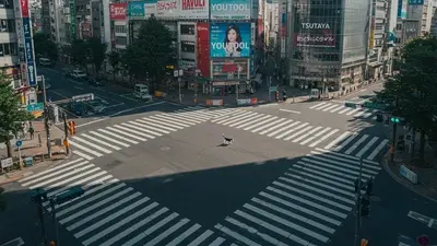 東京、渋谷、人間交差点