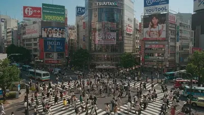 東京、渋谷、人間交差点